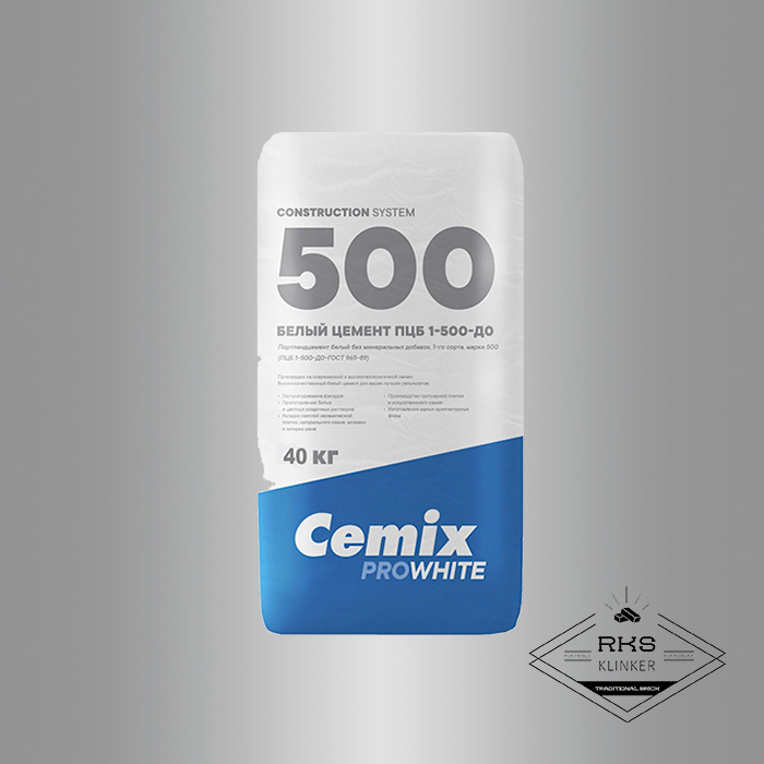 Цемент белый Cemix Prowhite, М 500, 40 кг в Орле